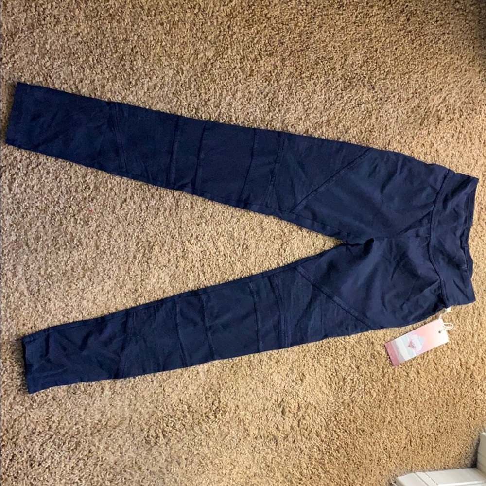 Navy blue Sun and Shadow fashion leggings